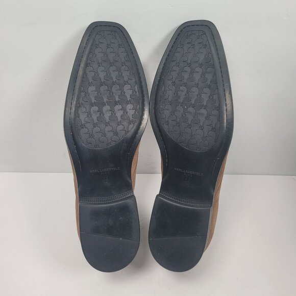 Karl Lagerfeld Men's Brown Leather Lace-Up Ankle Boots US Size 13 EU 46 - Picture 7 of 8